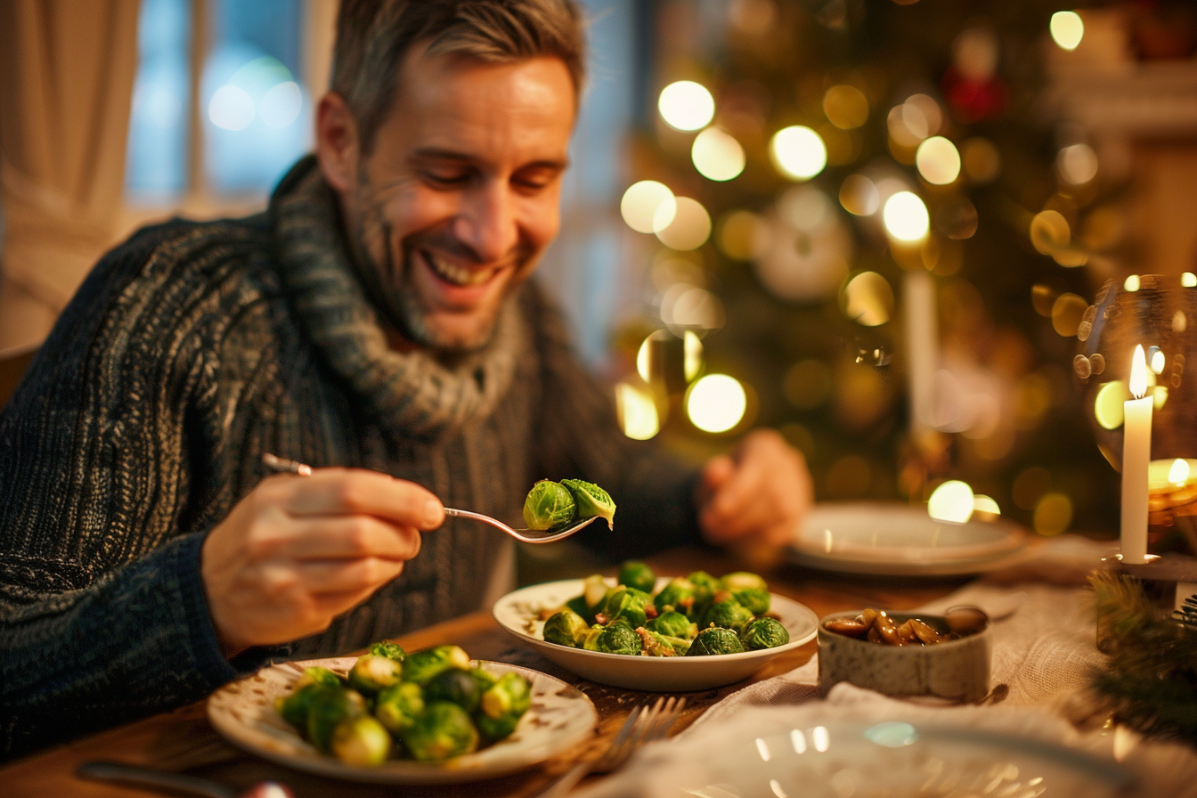 Image gratuite Personne mangeant des choux de Bruxelles 2