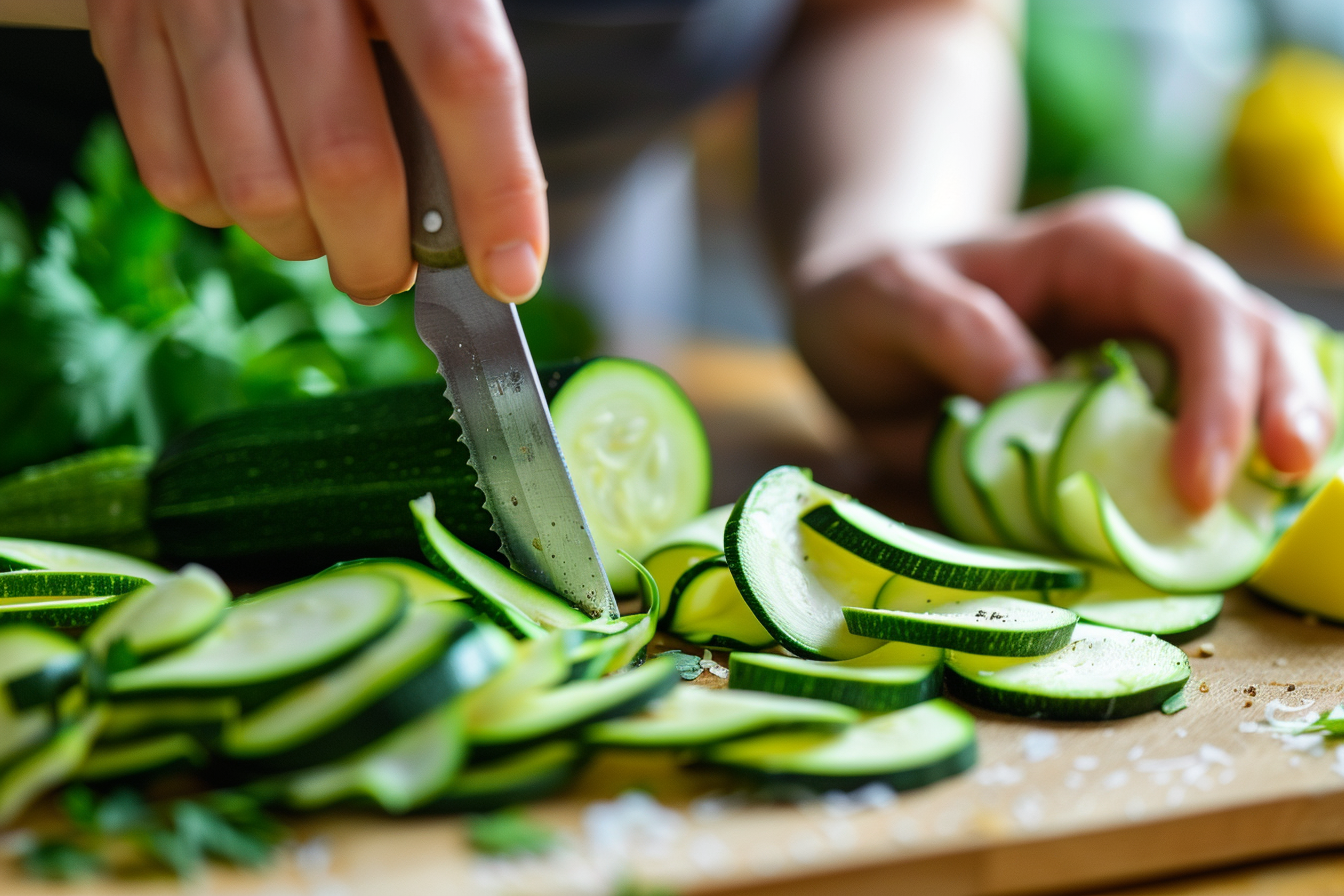 Image gratuite Personne mangeant des courgettes 2