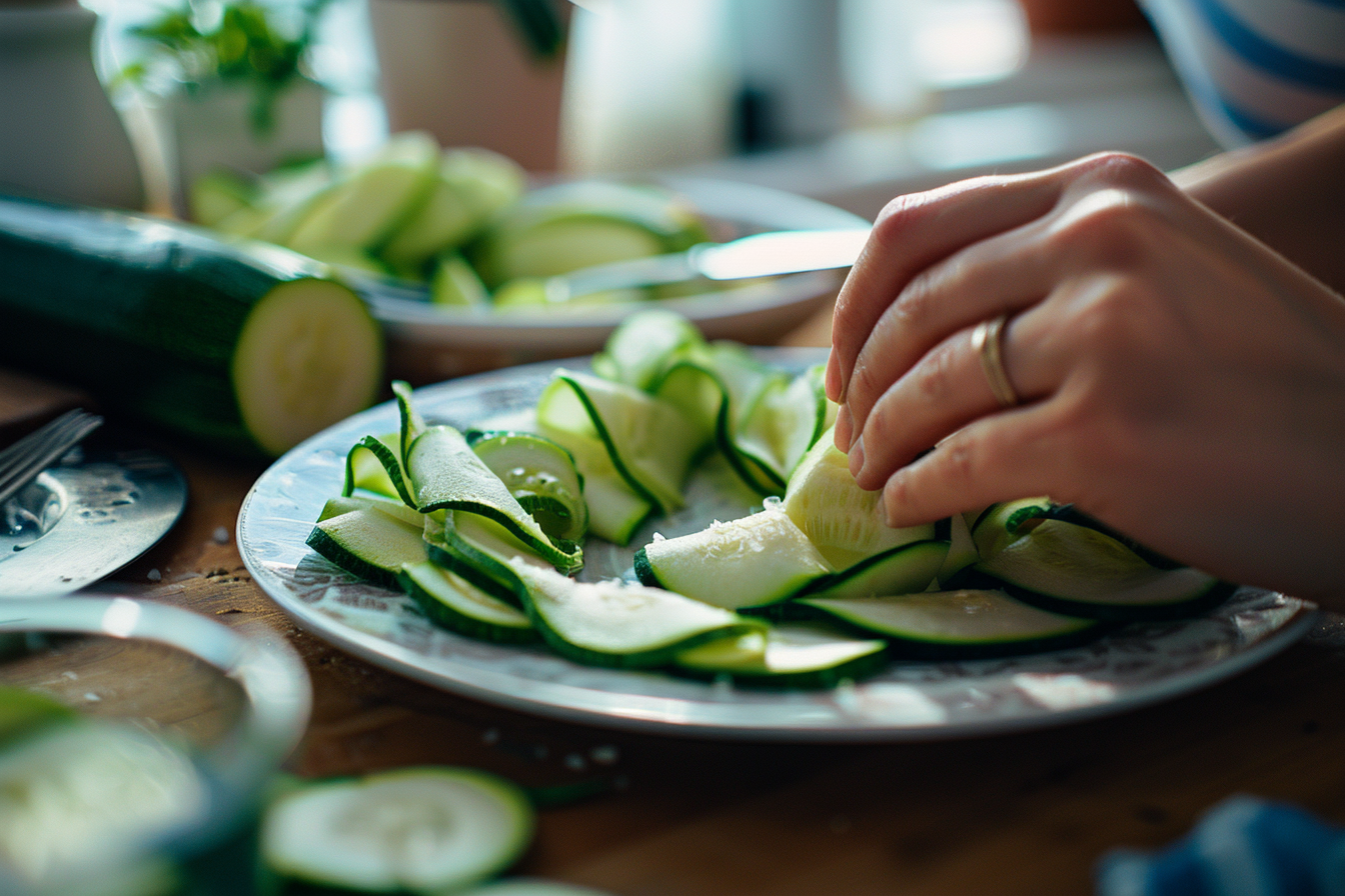 Image gratuite Personne mangeant des courgettes 4