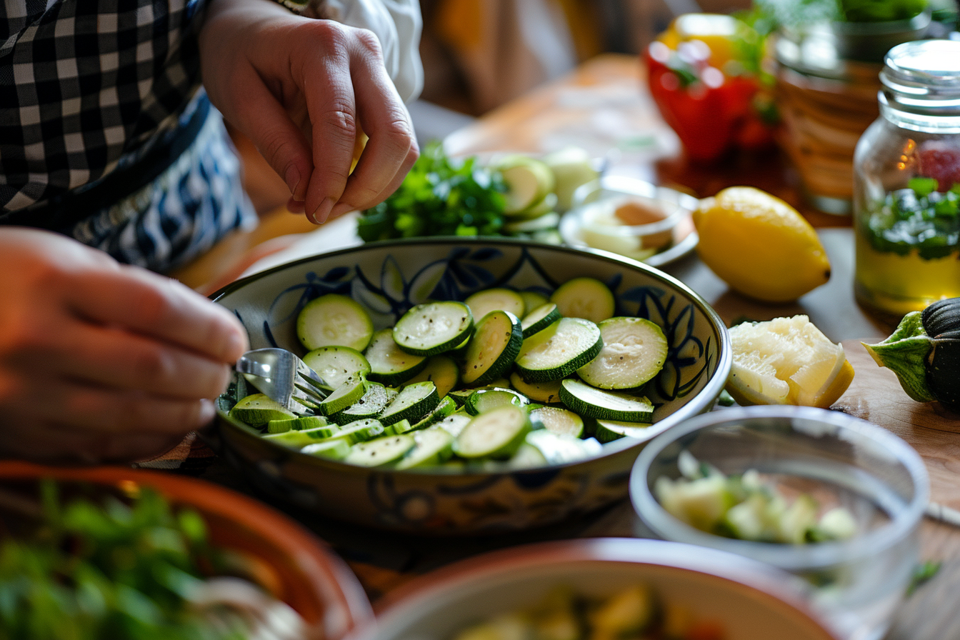 Image gratuite Personne mangeant des courgettes 5