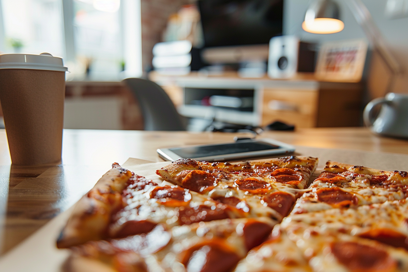 Image gratuite Personne mangeant une pizza à la maison 1
