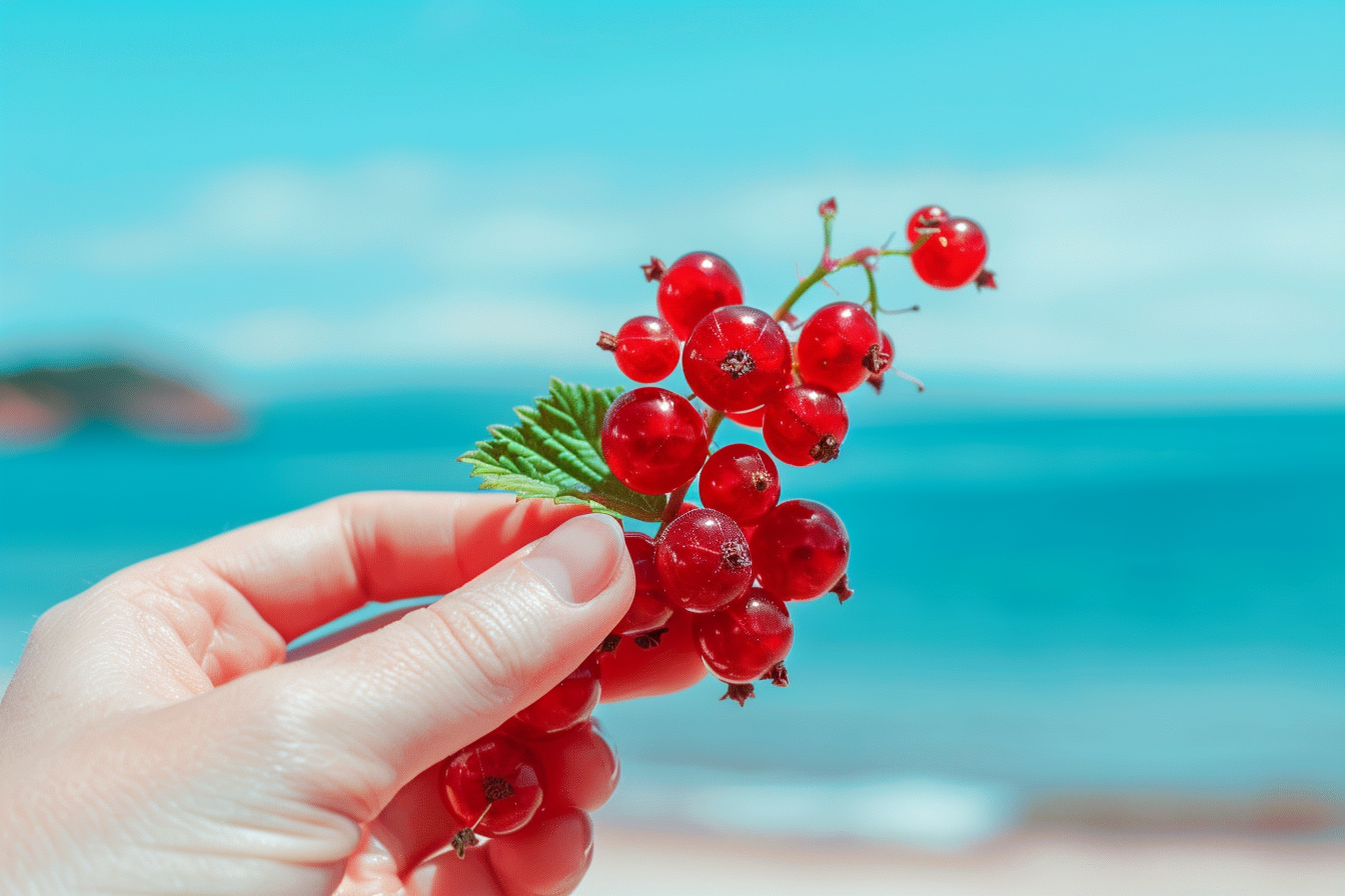 Image gratuite Personne tenant groseilles à la plage 2