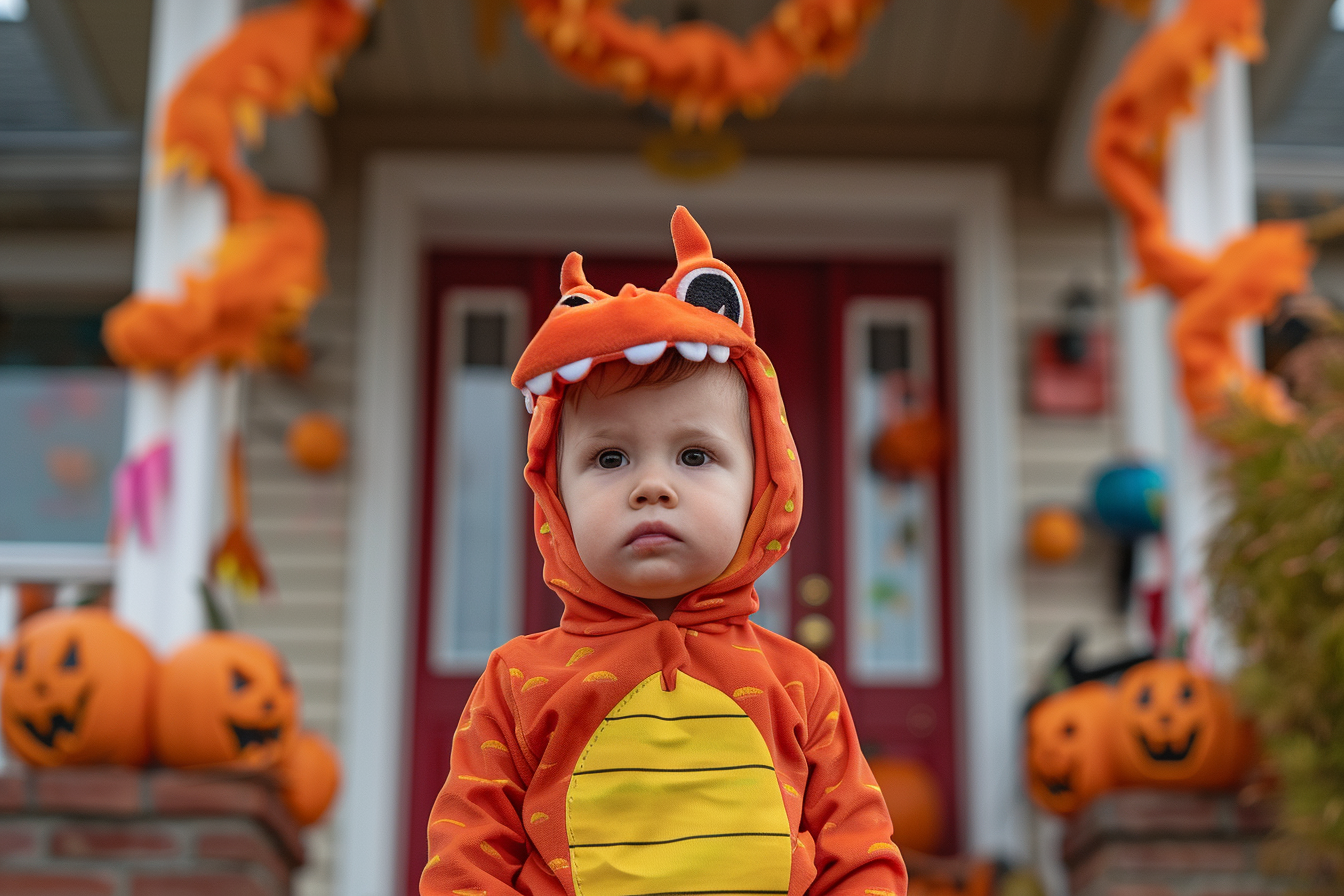 Image gratuite Petit dragon, maison, décorations colorées 2