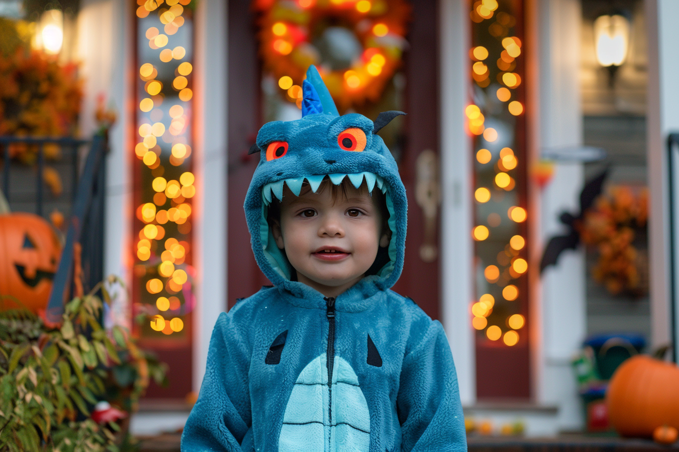 Image gratuite Petit dragon, maison, décorations colorées 3