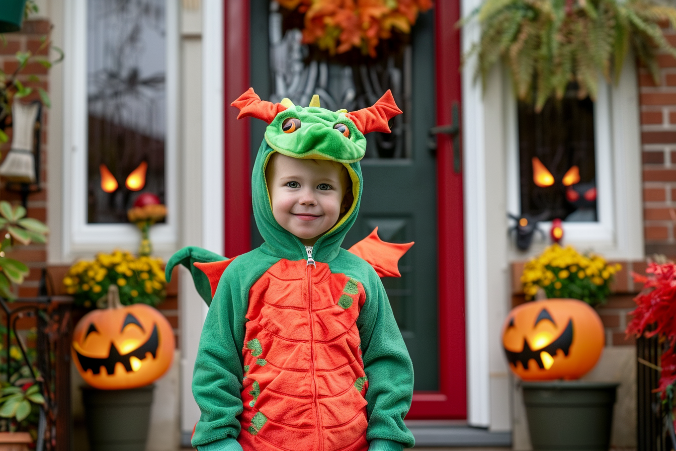 Image gratuite Petit dragon, maison, décorations colorées 5