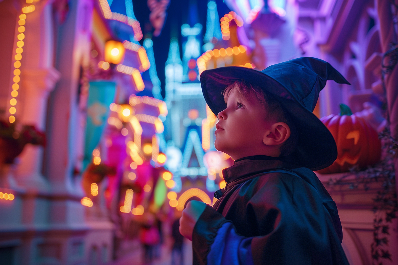 Image gratuite Petit sorcier, château coloré, illuminé, décorations 10