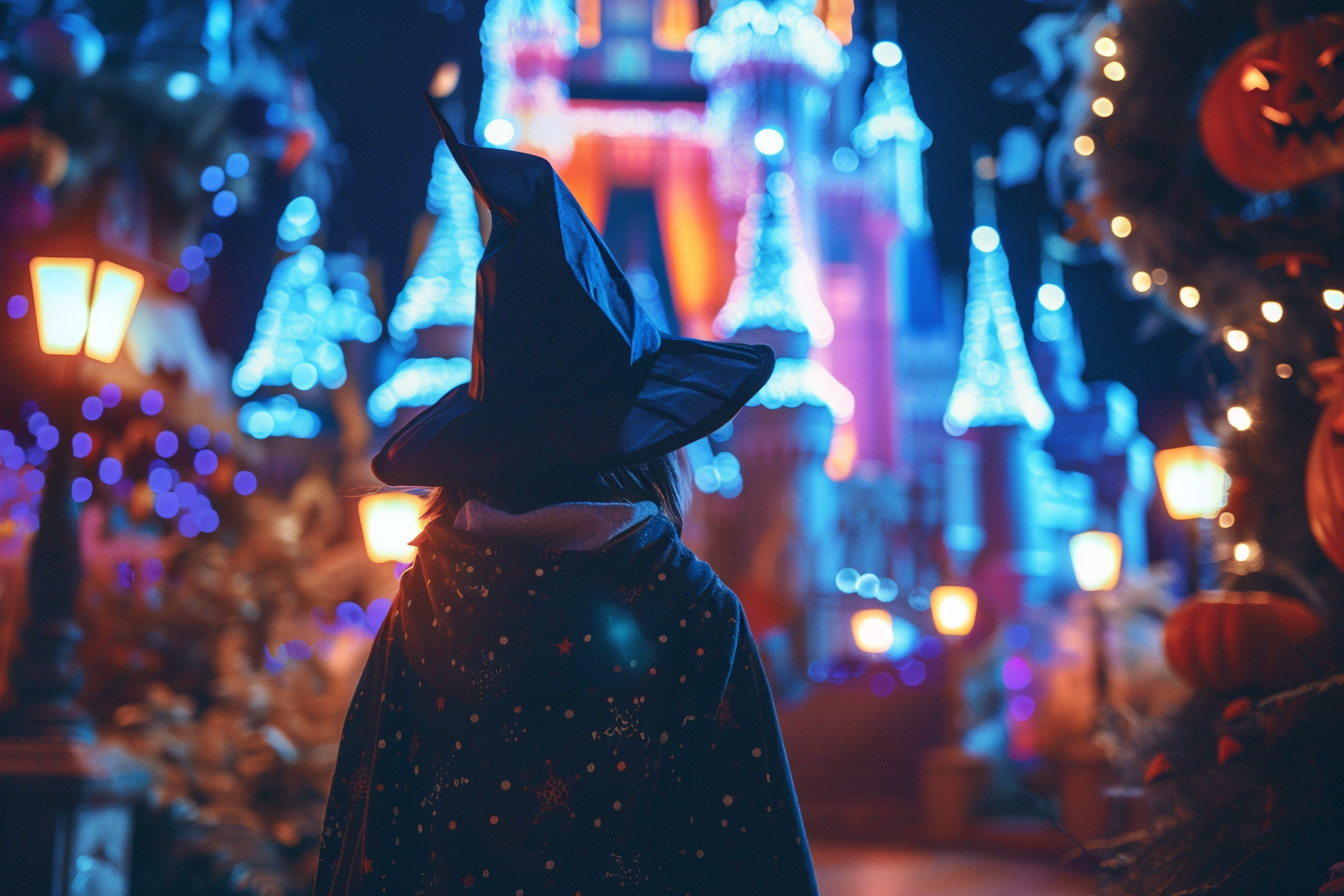 Image gratuite Petit sorcier, château coloré, illuminé, décorations 4