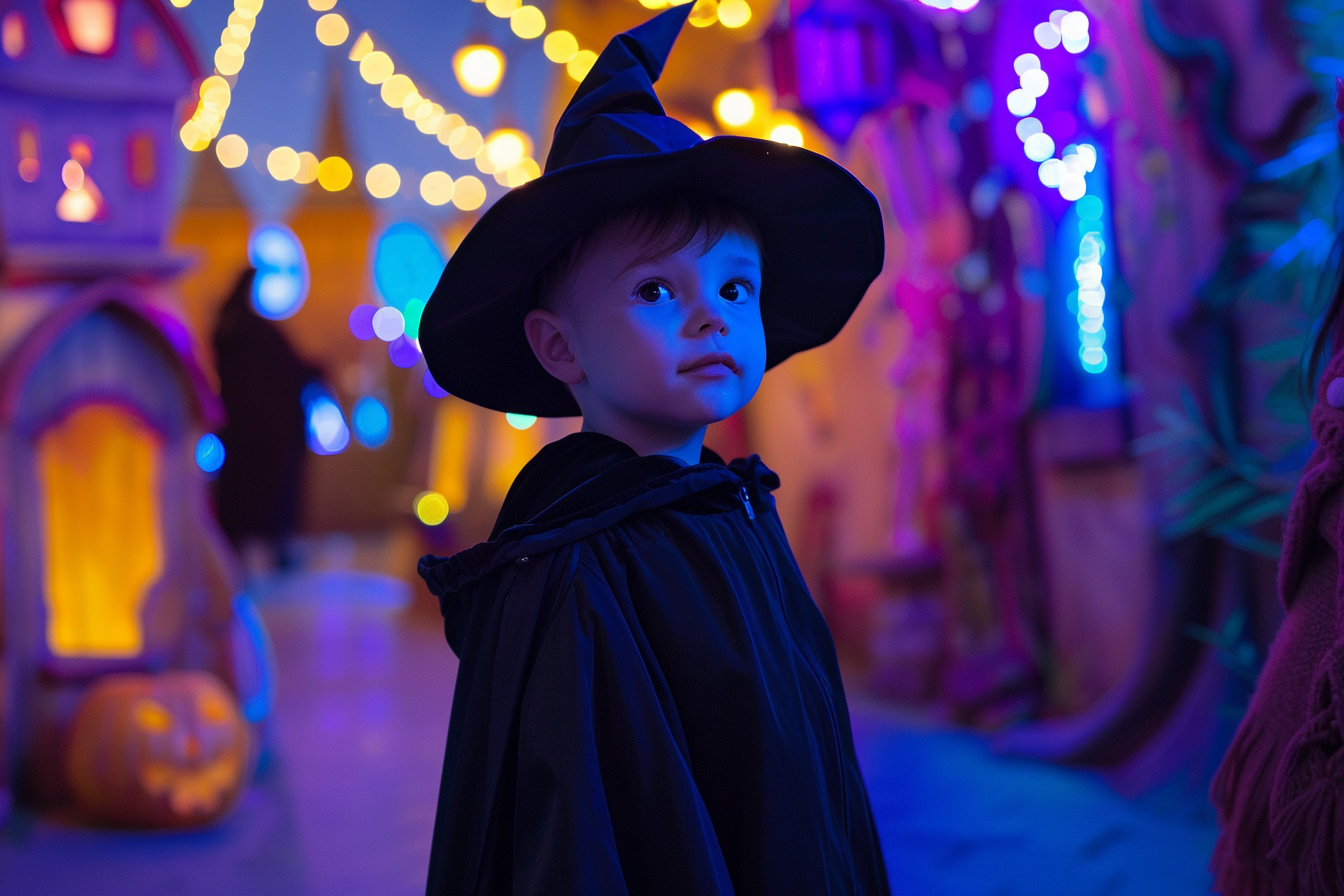 Image gratuite Petit sorcier, château coloré, illuminé, décorations 8