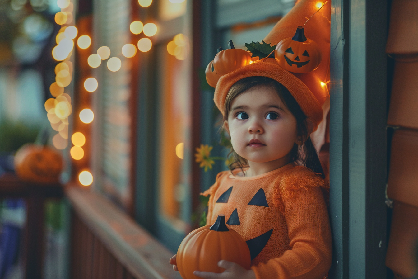 Image gratuite Petite citrouille, porche, lumières, décorations 2