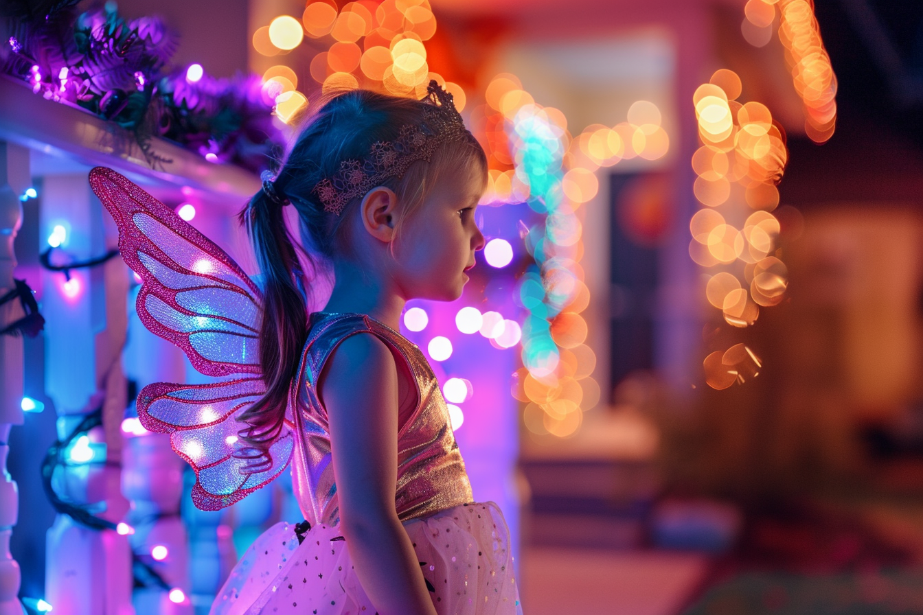 Image gratuite Petite fée, maison illuminée, décorée Halloween 4