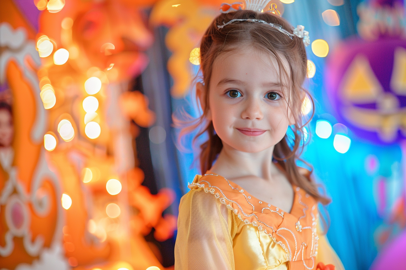 Image gratuite Petite princesse, décor fond coloré, Halloween 1