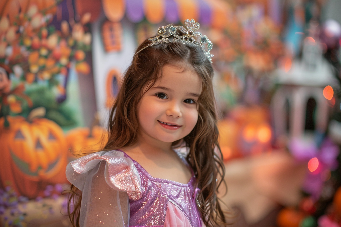 Image gratuite Petite princesse, décor fond coloré, Halloween 3