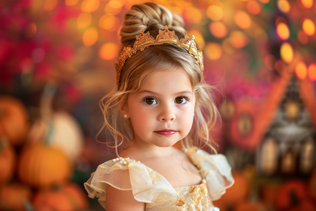 Image gratuite Petite princesse, décor fond coloré, Halloween 5