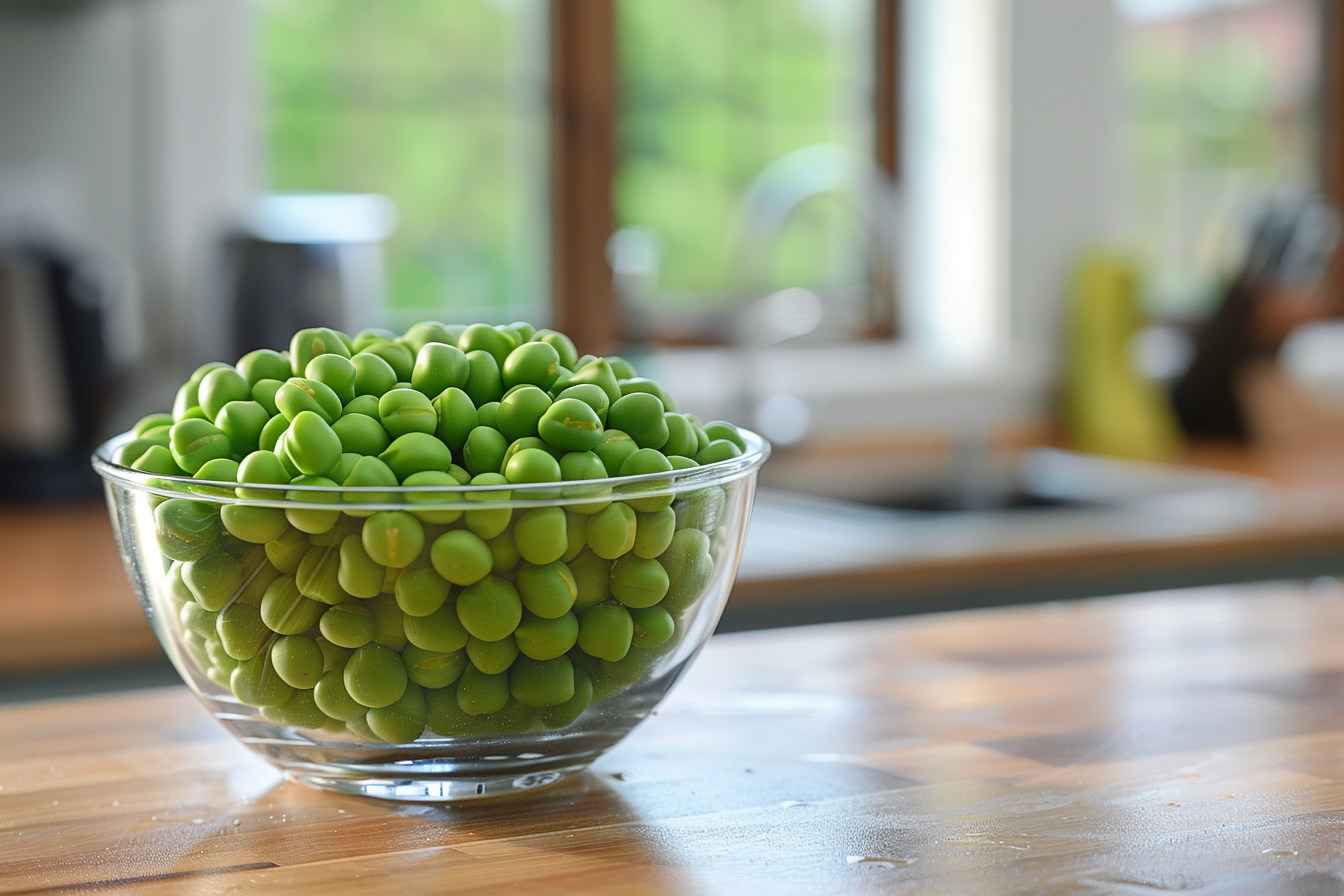 Image gratuite Petits pois écossés en cuisine moderne 1