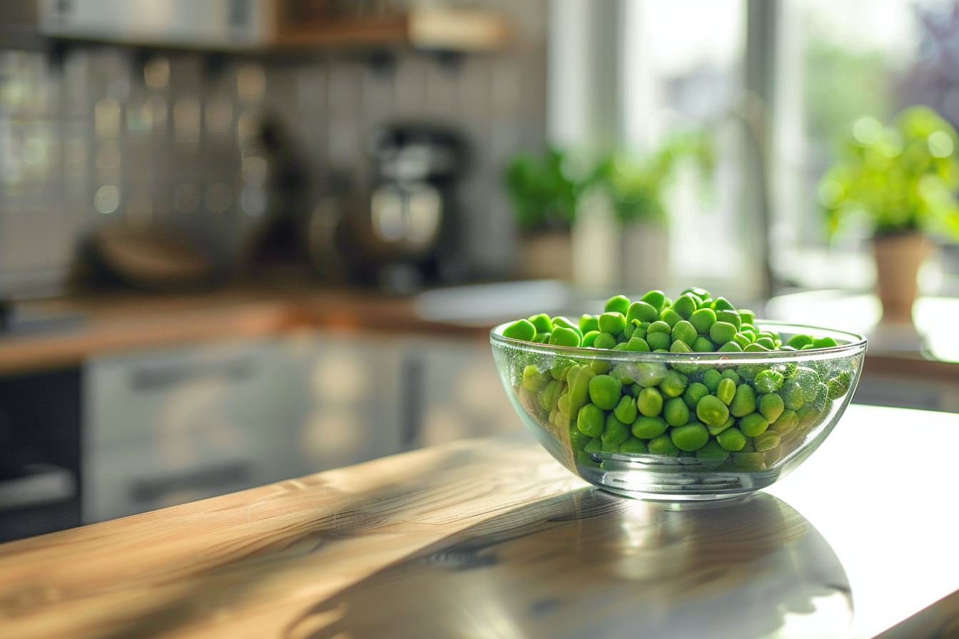 Image gratuite Petits pois écossés en cuisine moderne 2