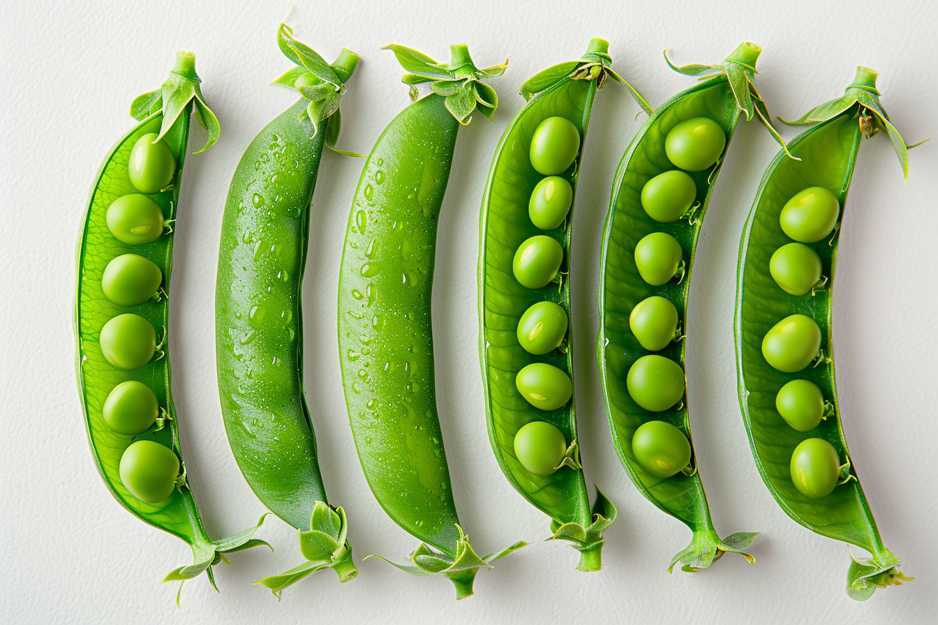 Image gratuite Petits pois sur fond blanc 2