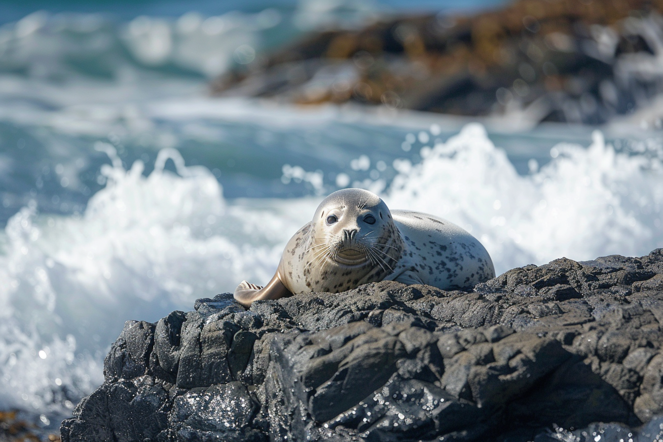 Image gratuite Phoque sur rivage rocheux 3