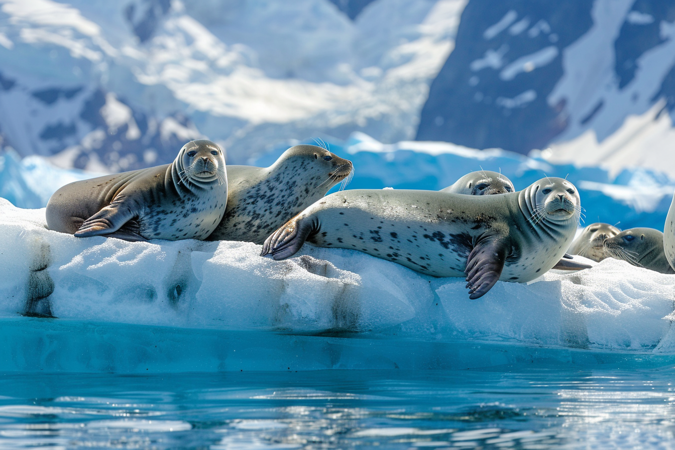 Image gratuite Phoques sur un iceberg 1