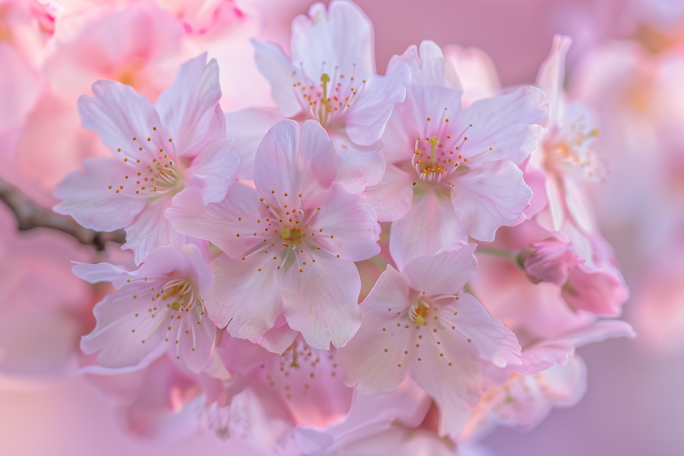 Image gratuite Photographie macro de fleurs de cerisier 1