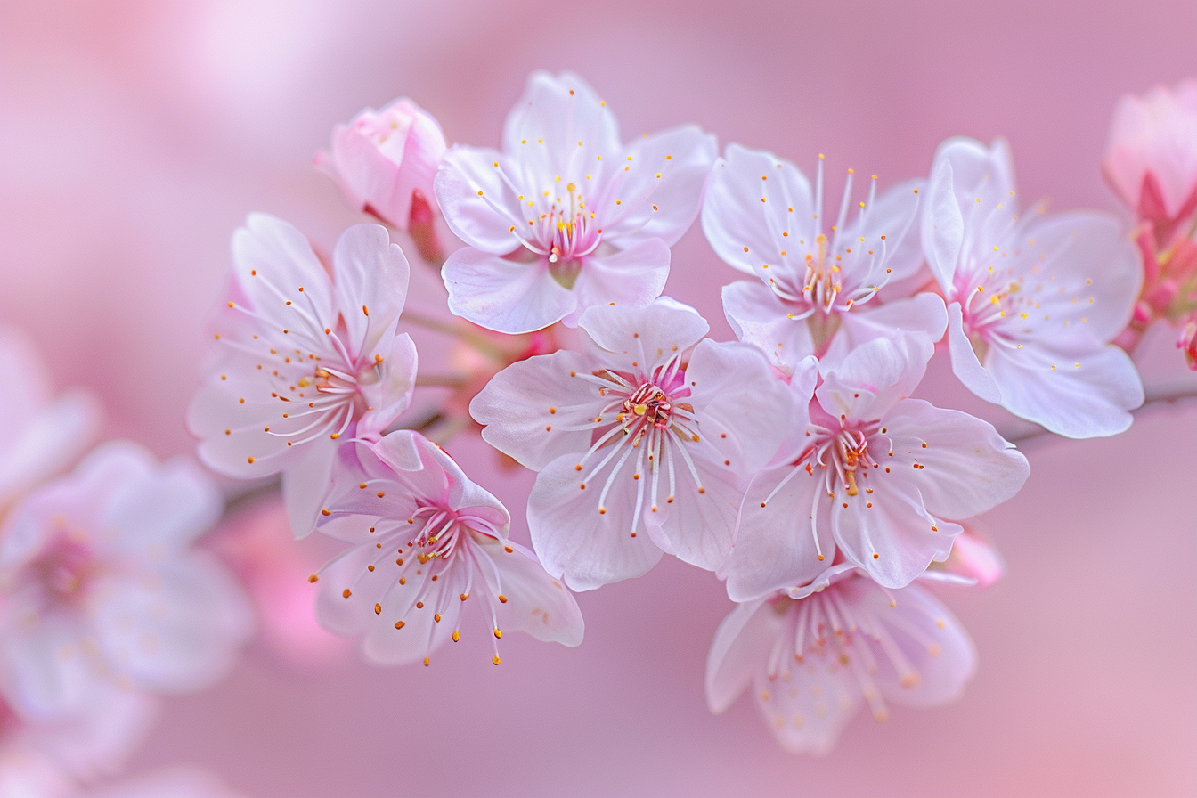 Image gratuite Photographie macro de fleurs de cerisier 2