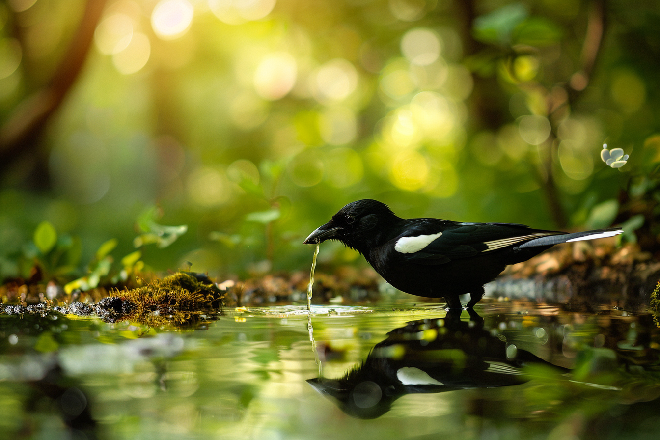 Image gratuite Pie et étang 2