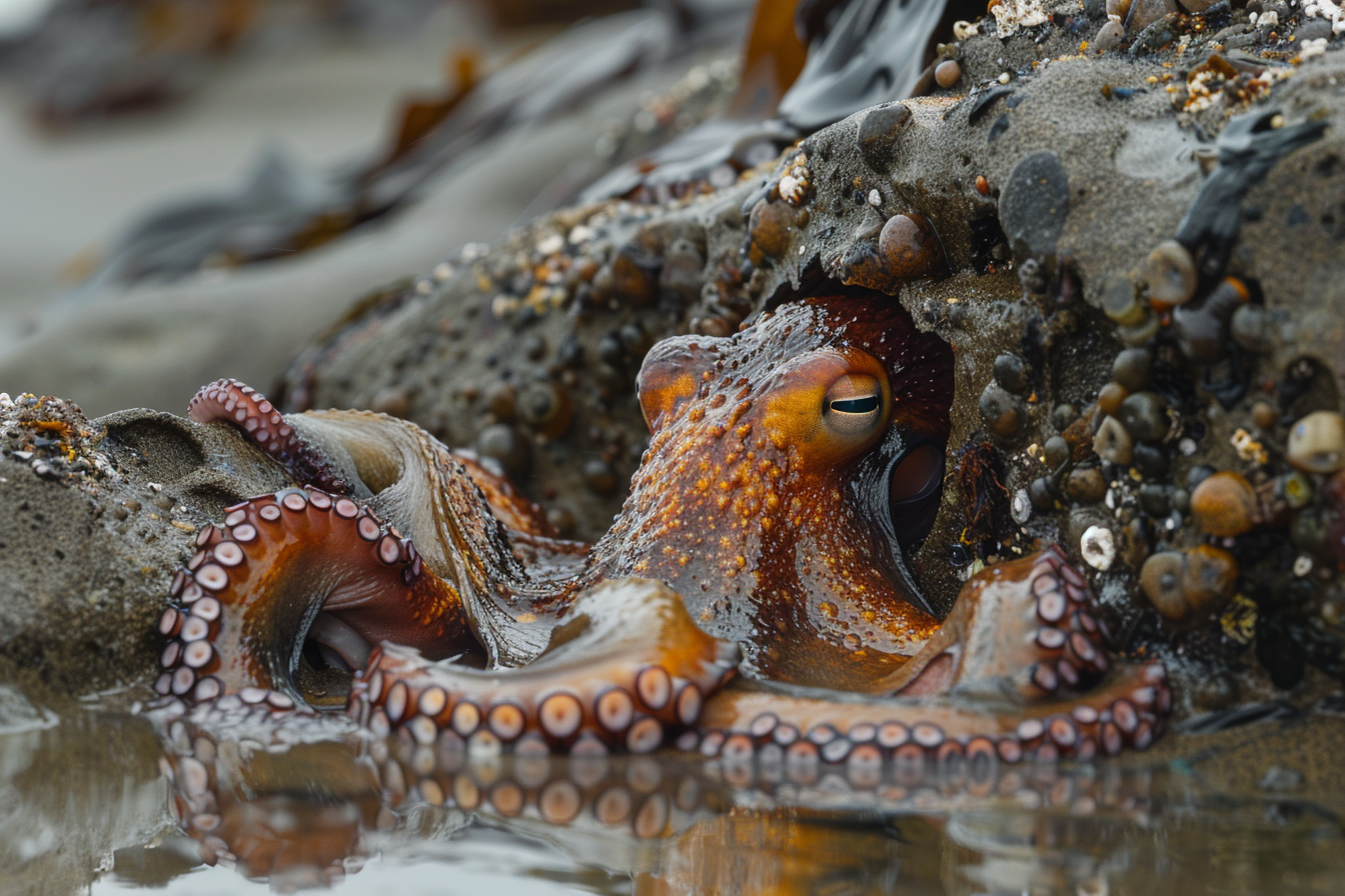 Image gratuite Pieuvre changeant de couleur 1