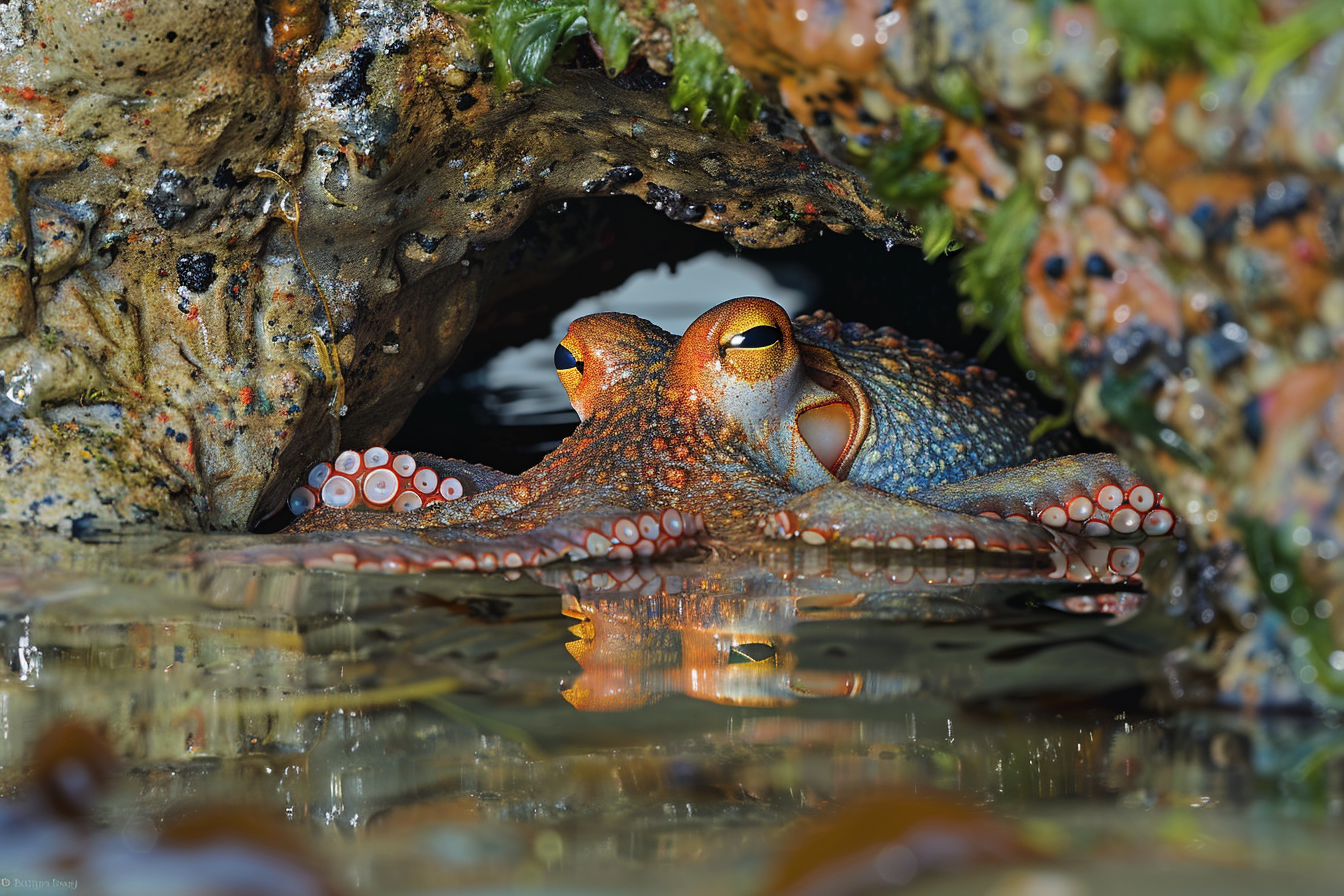 Image gratuite Pieuvre changeant de couleur 2