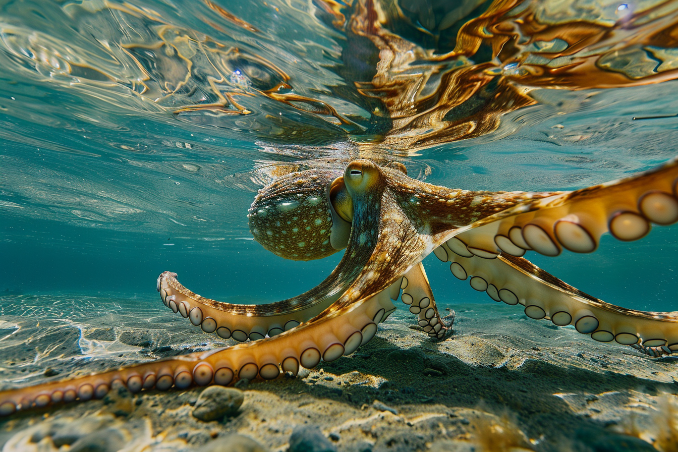 Image gratuite Pieuvre étalant tentacules 1