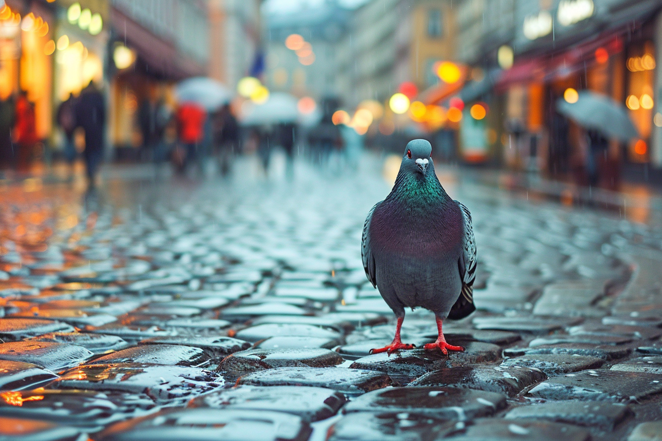 Image gratuite Pigeon sous la pluie 3