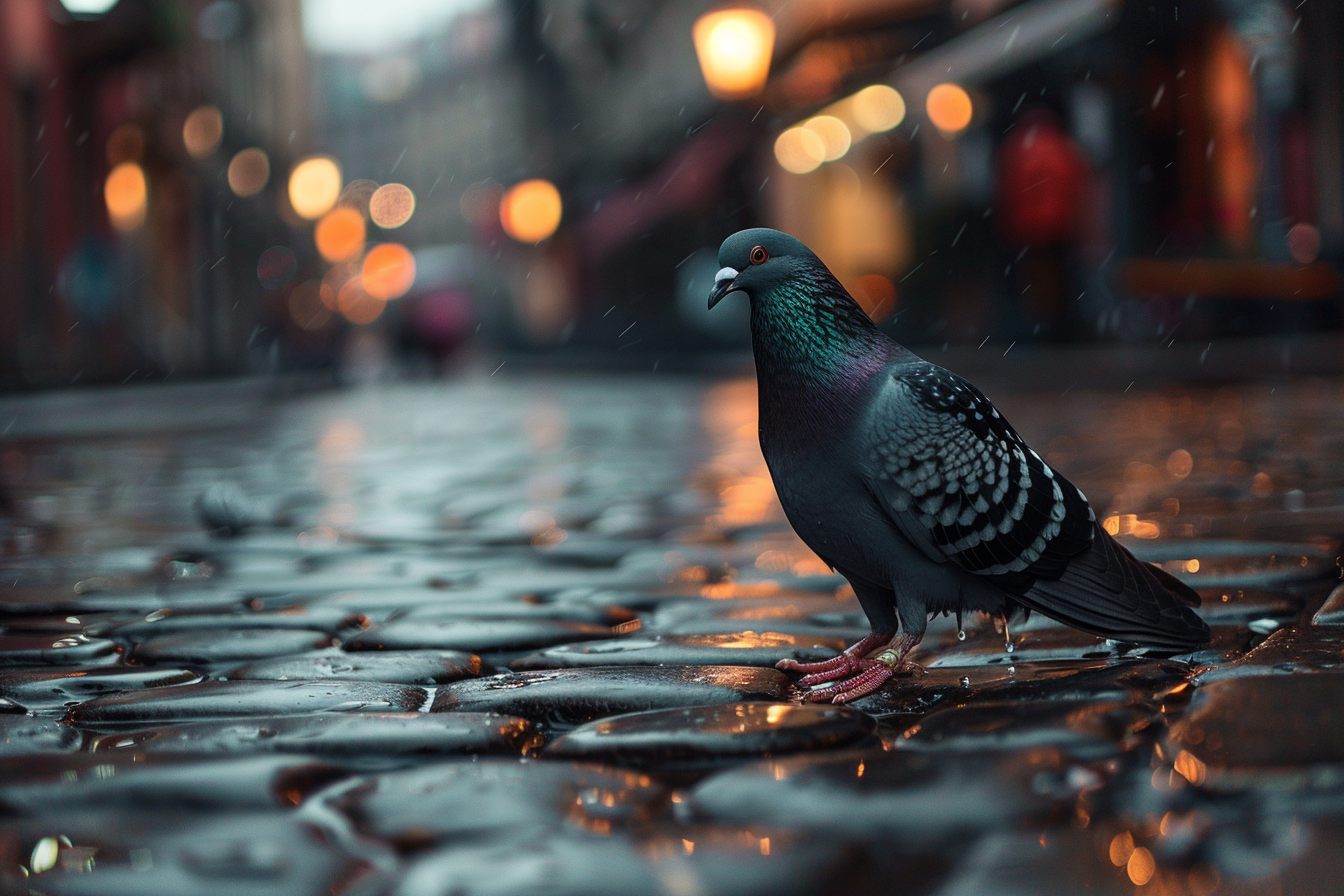 Image gratuite Pigeon sous la pluie 4