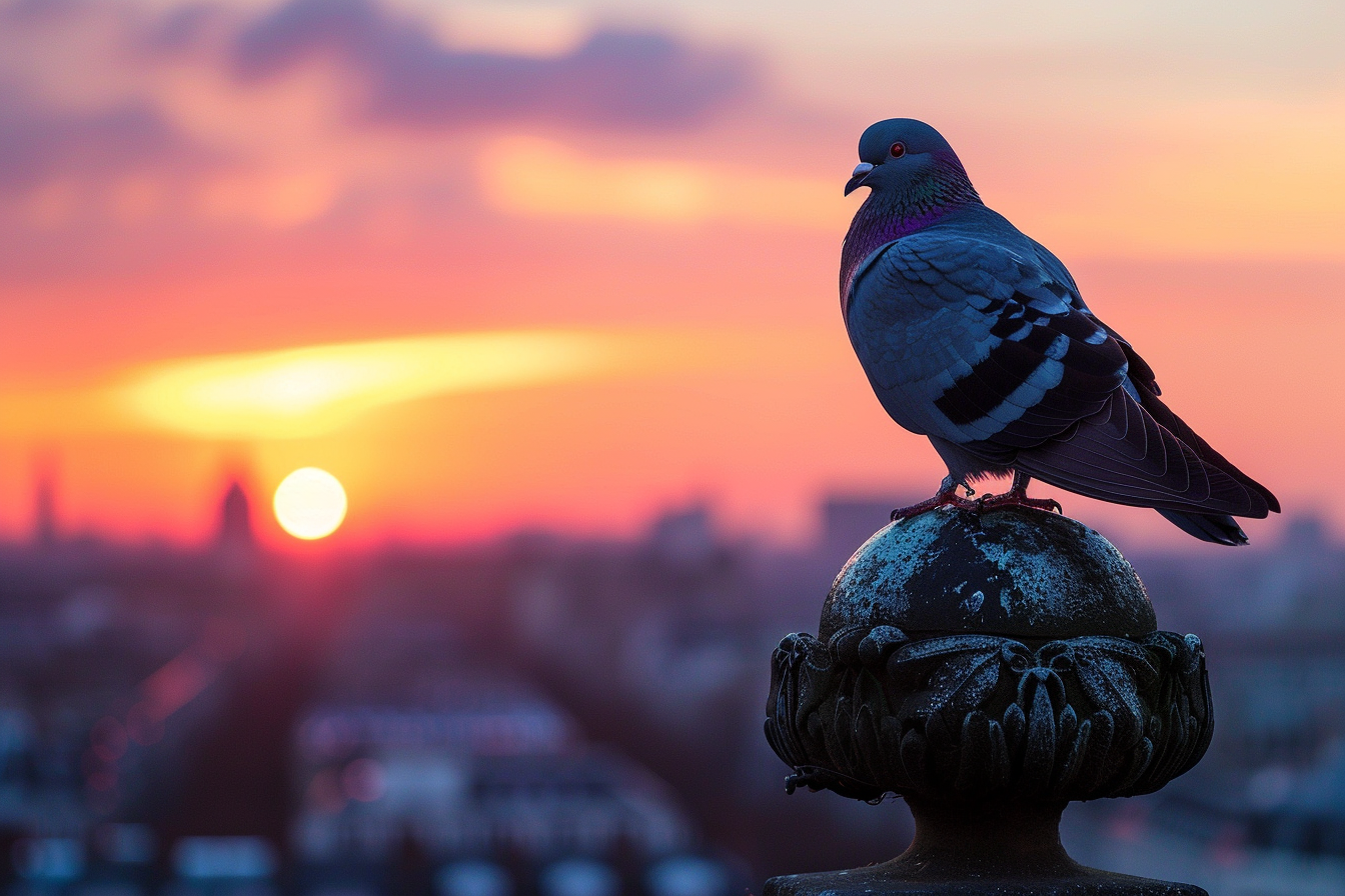 Image gratuite Pigeon sur statue 1