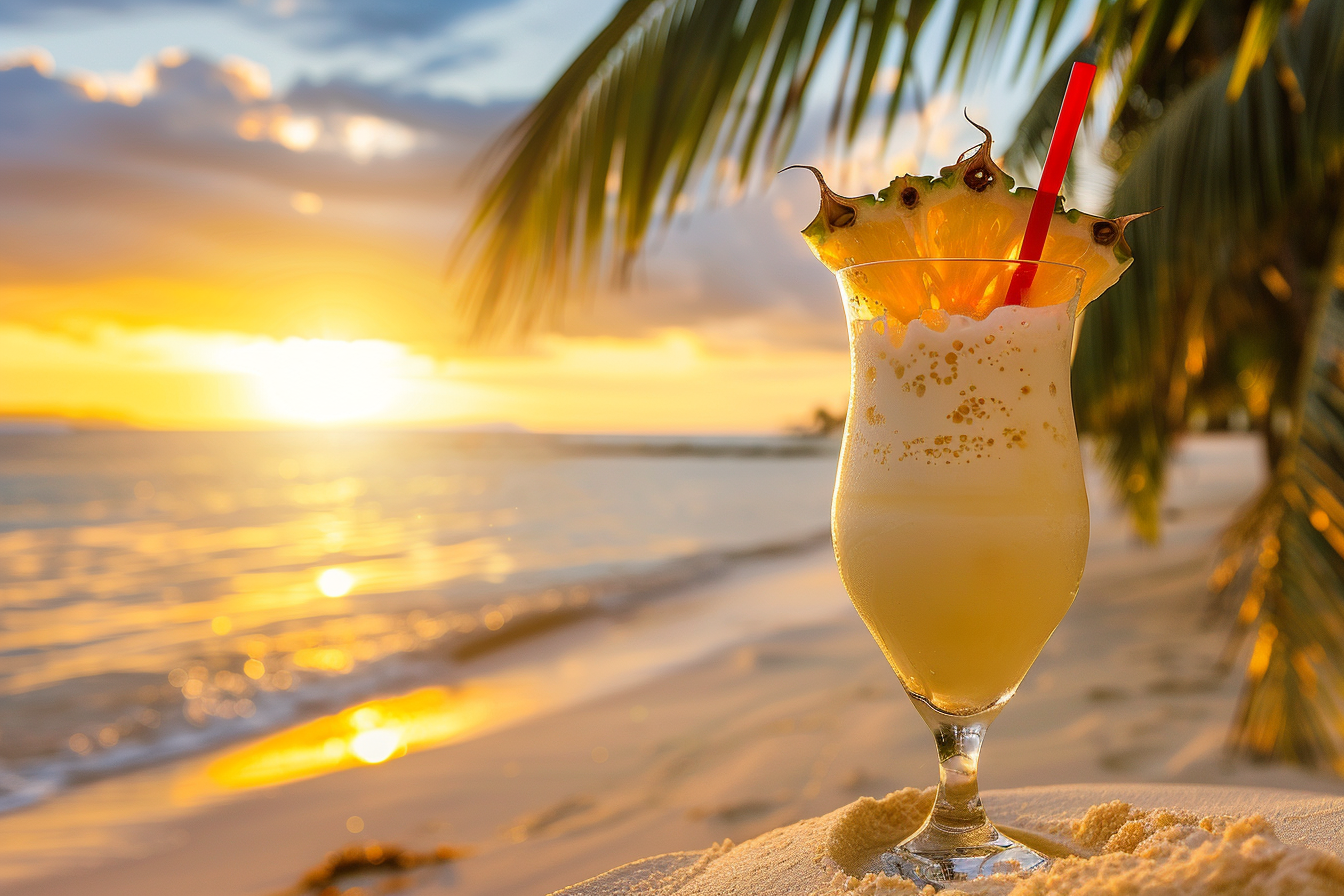 Image gratuite Piña Colada sur une plage 1