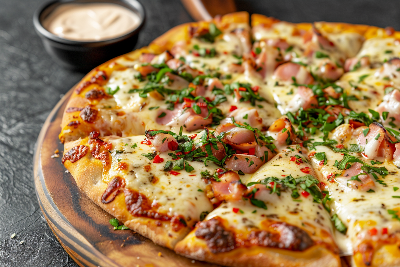 Image gratuite Pizza avec sauce à part 1