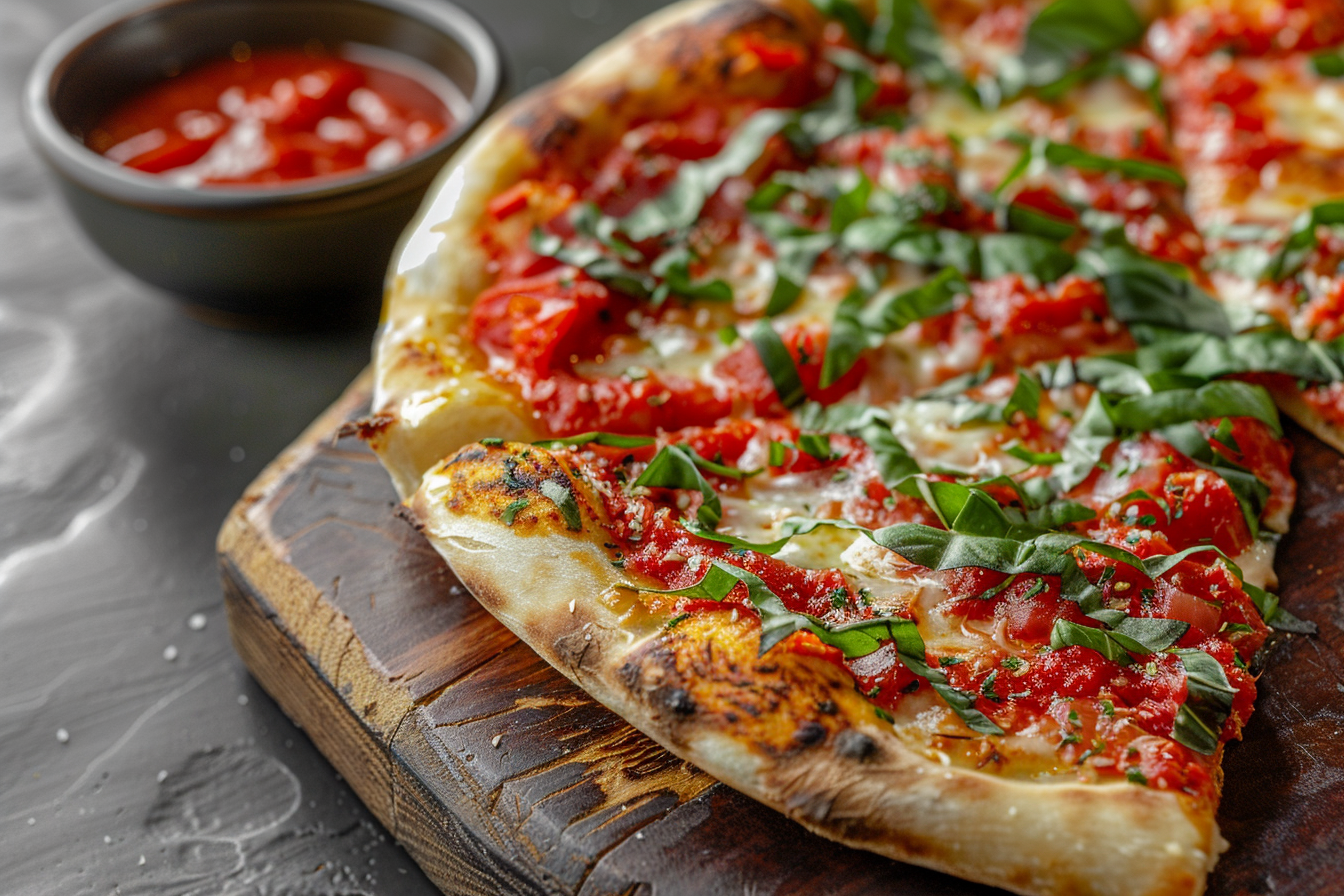 Image gratuite Pizza avec sauce à part 2