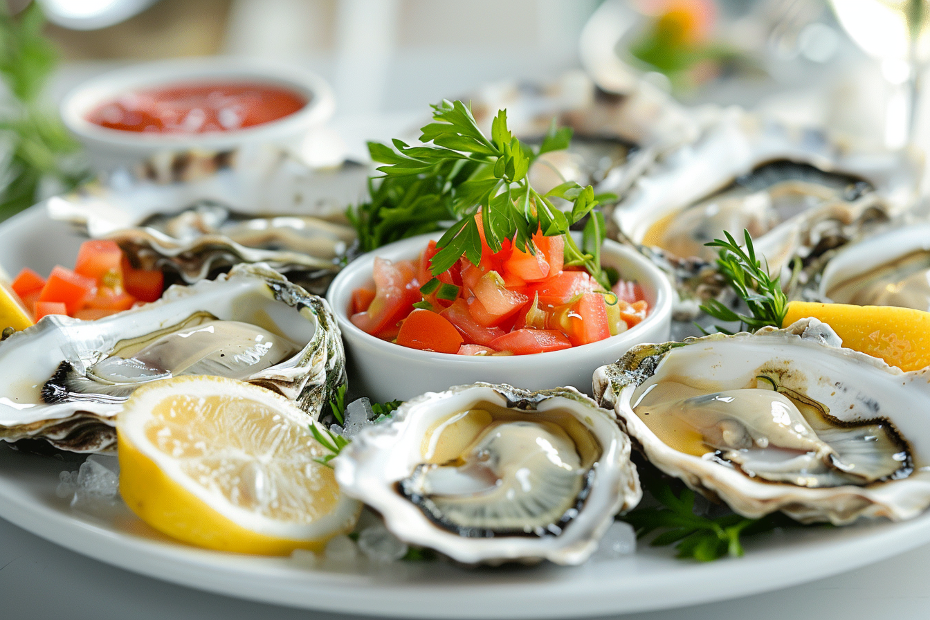 Image gratuite Plateau d&rsquo;huîtres élégant 2