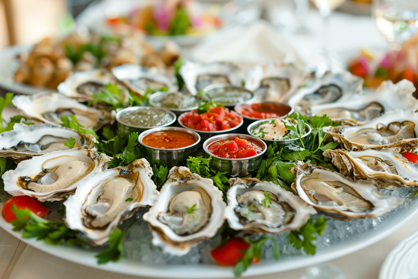 Image gratuite Plateau d&rsquo;huîtres élégant 3