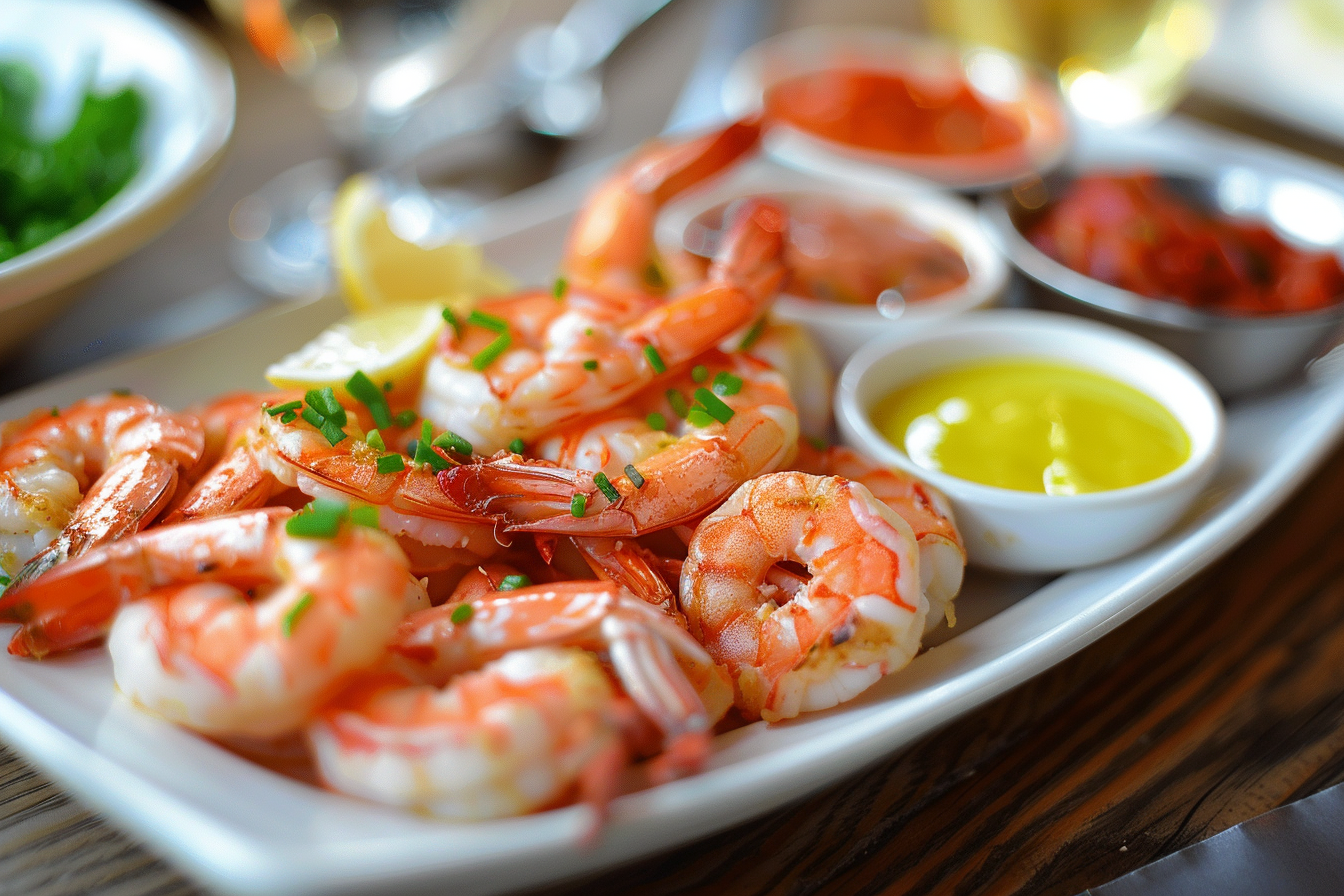 Image gratuite Plateau de crevettes élégant 2