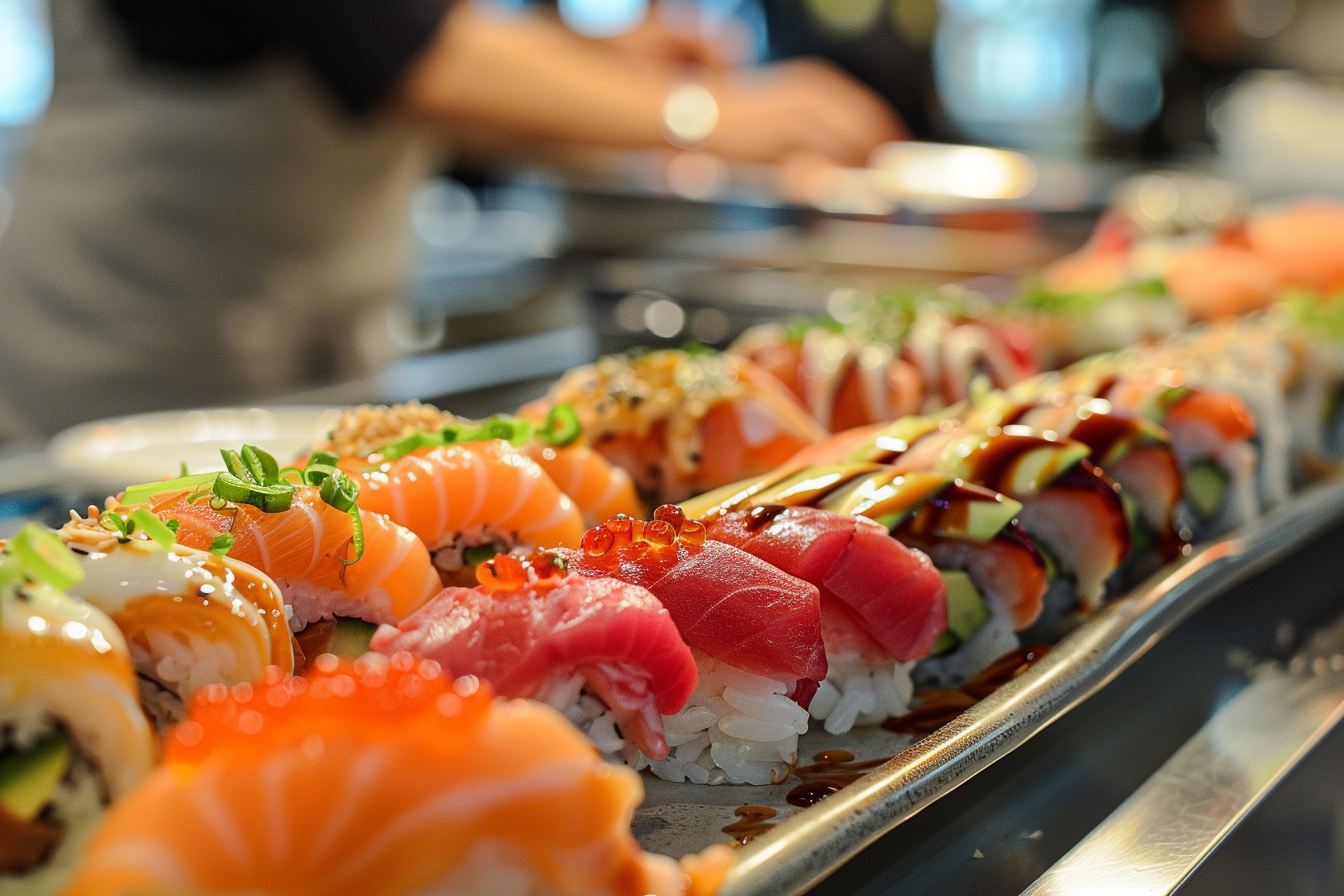 Image gratuite Plateau de sushis dans cuisine contemporaine 1