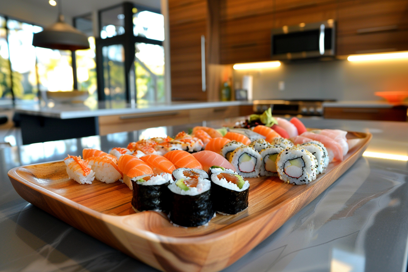 Image gratuite Plateau de sushis dans cuisine contemporaine 3