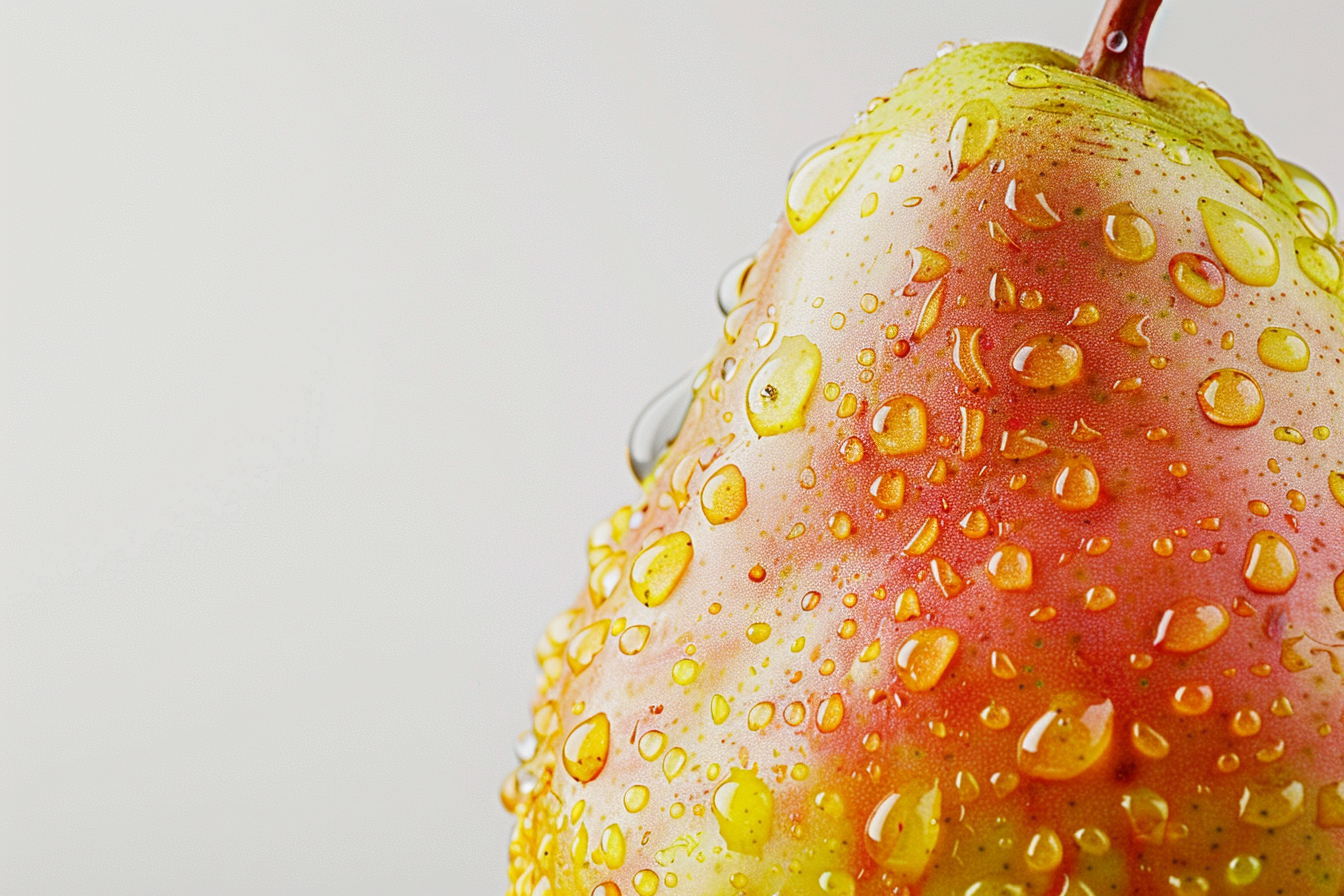 Image gratuite Poire avec gouttelettes d&rsquo;eau 1