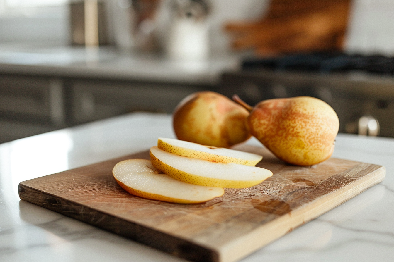 Image gratuite Poire tranchée en cuisine moderne 4