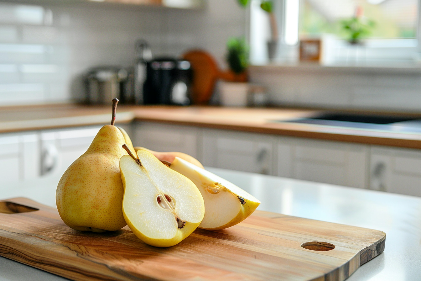 Image gratuite Poire tranchée en cuisine moderne 5