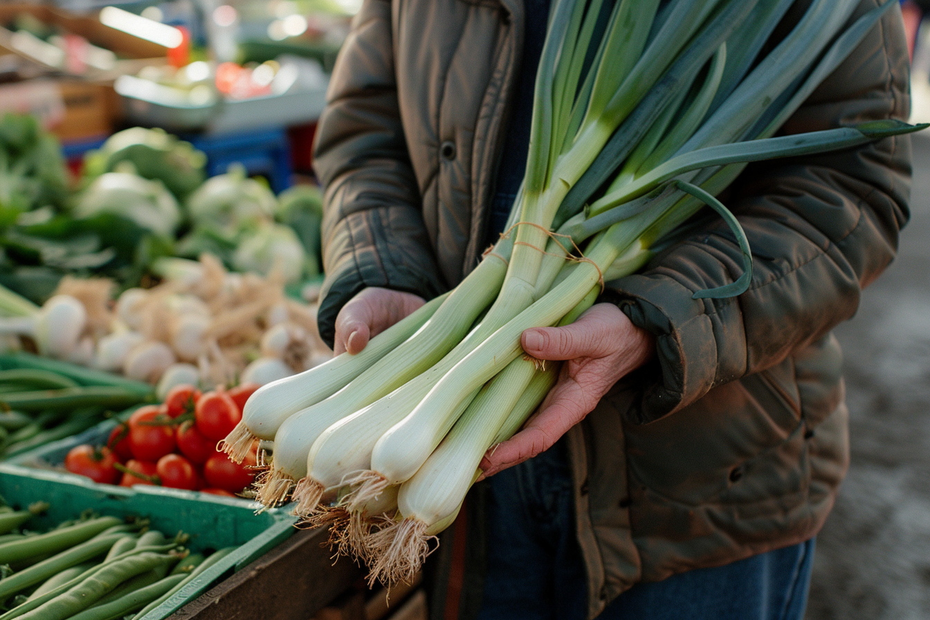 Image gratuite Poireau au marché fermier 2