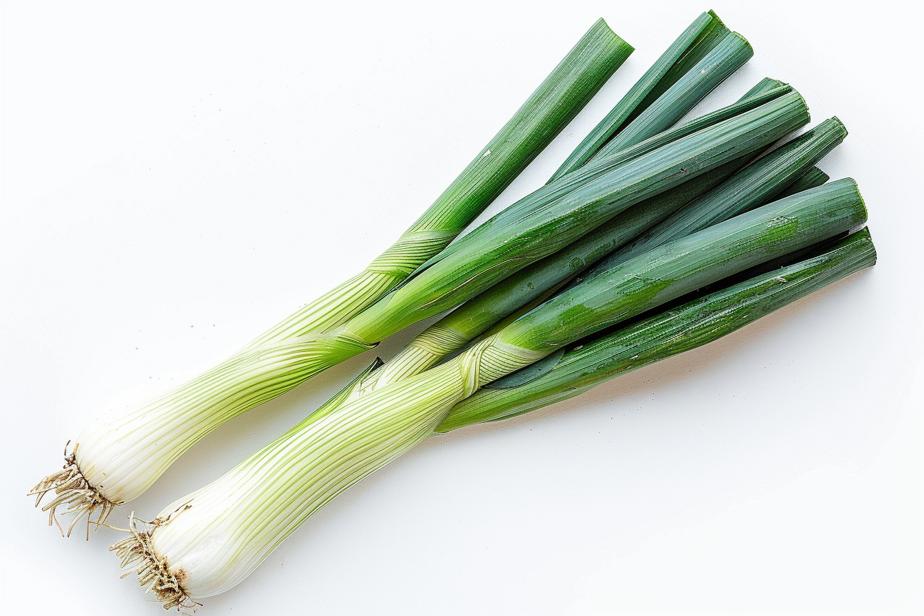 Image gratuite Poireau sur fond blanc 2