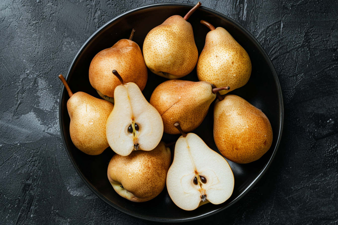 Image gratuite Poires dans bol noir 3