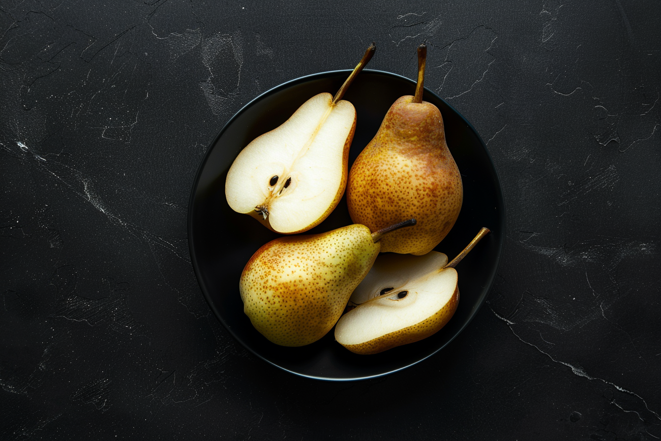 Image gratuite Poires dans bol noir 4