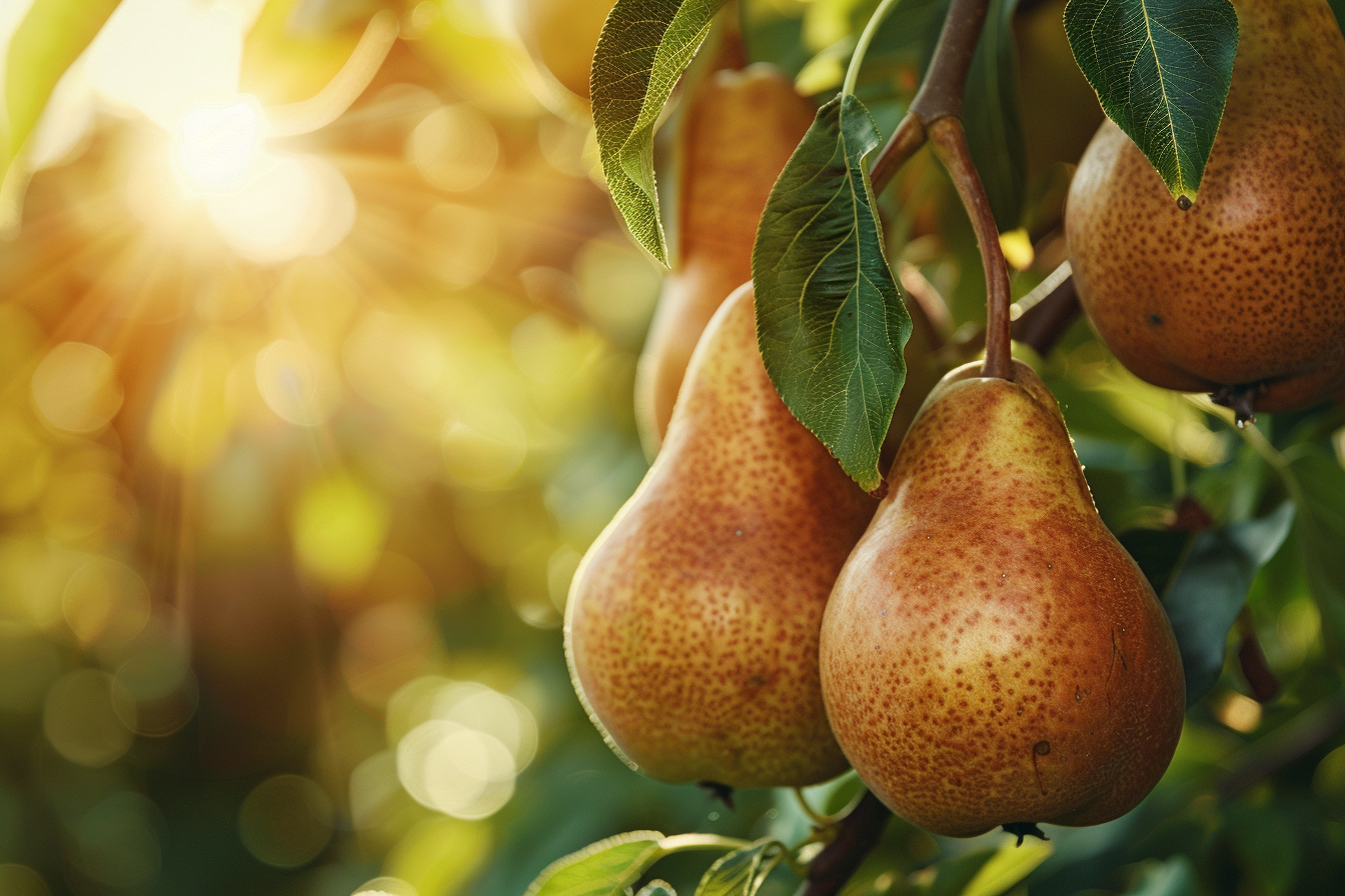 Image gratuite Poires dans un verger ensoleillé 3