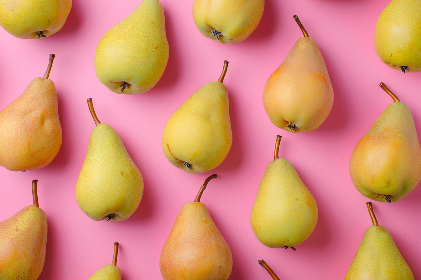 Image gratuite Poires sur fond pastel 4