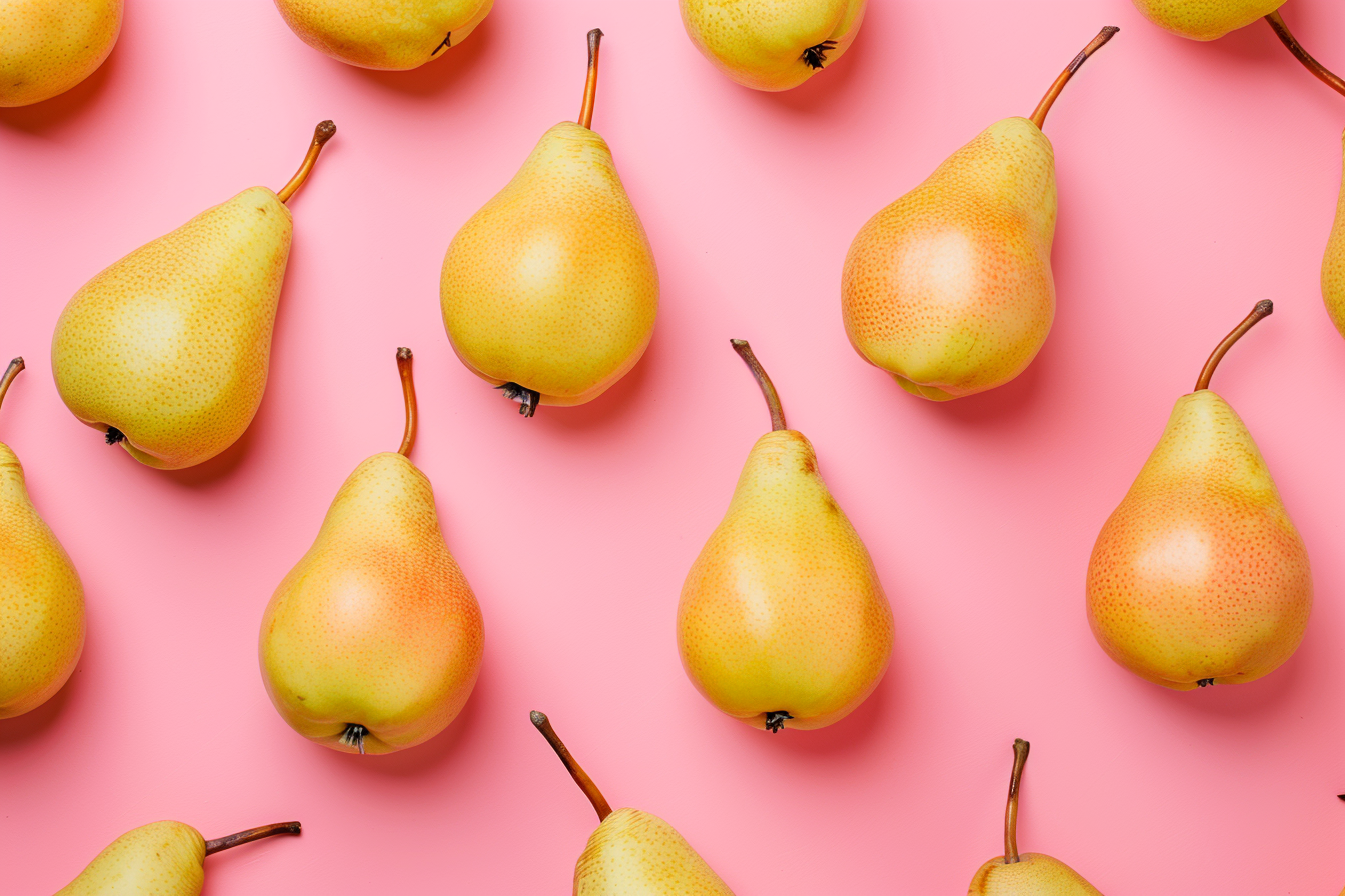 Image gratuite Poires sur fond pastel 5