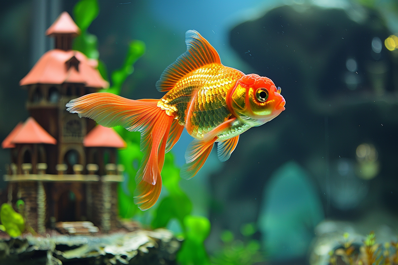 Image gratuite Poisson rouge avec décoration de château 4